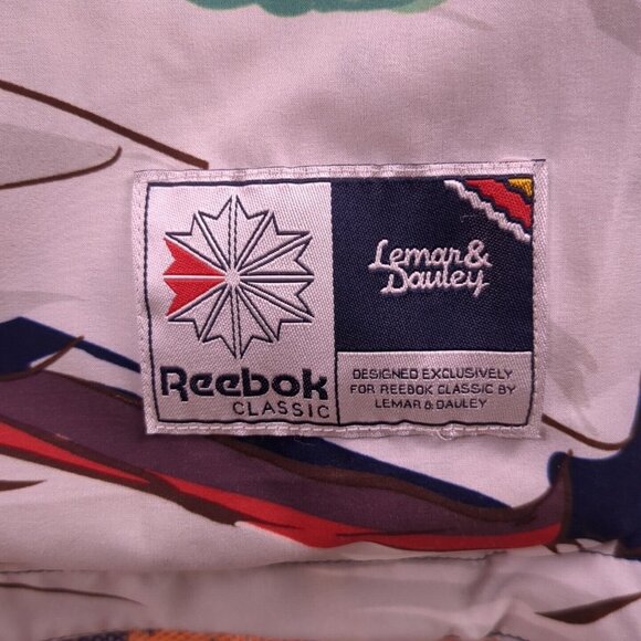 Reebok Reversible All Over Print Windbreaker Lemar & Daubed Jacket Mens Large - Picture 8 of 16